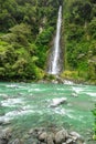 Thunder Creek Falls, New Zealand Royalty Free Stock Photo