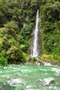 Thunder Creek Falls, New Zealand Royalty Free Stock Photo