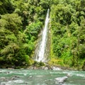 Thunder Creek Falls, New Zealand Royalty Free Stock Photo