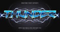 Thunder 3D editable text effect Template Royalty Free Stock Photo