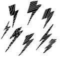 Thunder doodle illustration vector handdrawn cartoon style Royalty Free Stock Photo