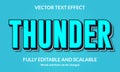 Thunder Editable 3D text style effect vector template Royalty Free Stock Photo