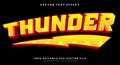 Thunder editable text effect Template Royalty Free Stock Photo