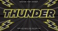 Thunder editable text effect Template with electric text style Royalty Free Stock Photo