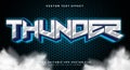 Thunder editable text effect Template Royalty Free Stock Photo