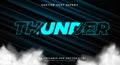 Thunder editable text effect Template Royalty Free Stock Photo