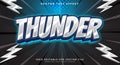 Thunder editable text effect Template Royalty Free Stock Photo