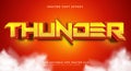 Thunder editable text effect Template Royalty Free Stock Photo