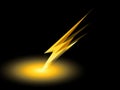 Thunder electric charge symbol icon vector