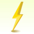 Thunder element symbol 3D style
