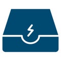 Thunder, Email   Isolated Vector icon which can easily modify or edit Royalty Free Stock Photo