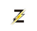 Thunder Flash Z Letter Electrical Logo Icon. Royalty Free Stock Photo