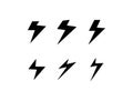 Thunder Icon Set Royalty Free Stock Photo
