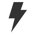 Thunder icon on white background. flat style. lightning icon for