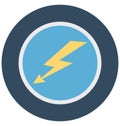 Thunder Isolated Color Vector icon that can be easily modified or edit Royalty Free Stock Photo