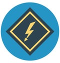 Thunder Isolated Color Vector icon that can be easily modified or edit Royalty Free Stock Photo
