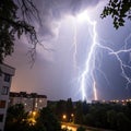 Thunder and Lightning Summer Storm Royalty Free Stock Photo