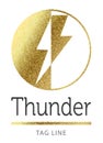 Thunder logo in golden