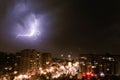 Thunder in the sky of city Royalty Free Stock Photo