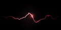 Thunder spark, electric red flash vector background. Electricity thunderbolt spark effect background