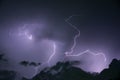 Thunder storm in dark night Royalty Free Stock Photo