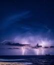 Thunder storm lightning Royalty Free Stock Photo