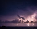 Thunder storm lightning Royalty Free Stock Photo