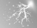 Thunder storm and lightning. Electric flash concept. Vector illustration