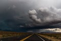 Thunder storm road Royalty Free Stock Photo