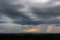 thunder storm sky Rain clouds and gloomy sky in black and white. Royalty Free Stock Photo