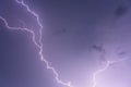 Thunder storms in raining time Royalty Free Stock Photo