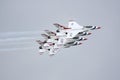 Thunderbirds in close formation Royalty Free Stock Photo