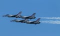 Thunderbirds flying close together