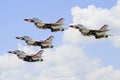 Thunderbirds flying in tight formation