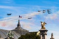 Thunderbirds in the sky of Paris for the Bastille Day 2017 Royalty Free Stock Photo