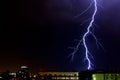 Perfect thunderbolt in a dark stormy night Royalty Free Stock Photo