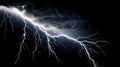 thunderbolt lightning black background Royalty Free Stock Photo