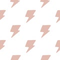 Thunderbolt vector wallpaper. Lightning bolts. Creative black thunder backdrop seamless pattern on white background