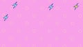 Thunderbolts flash thunder and circles cartoon pink background loop