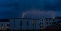 Taking thunderbolts from your balcony in jena Royalty Free Stock Photo