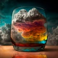 A thundercloud in a glass Royalty Free Stock Photo