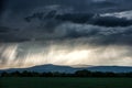 Thundercloud over athe Taunus low mountain range Royalty Free Stock Photo