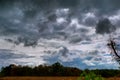 Thundercloud with possible formation of a tornado with a slight Royalty Free Stock Photo