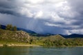 Thunderclouds in the Altai mountains Royalty Free Stock Photo