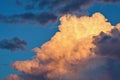 Thunderclouds - Beautiful evening sky with Cumulonimbus cloud Royalty Free Stock Photo