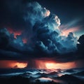 Thunderclouds A dramatic display of dark towering thunderclouds Royalty Free Stock Photo