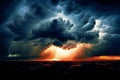 thunderclouds a dramatic display of dark towering thunderclouds Royalty Free Stock Photo