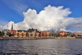 Thunderclouds tower over LuleÃÂ¥ Royalty Free Stock Photo