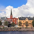 Thunderclouds tower over LuleÃÂ¥ Royalty Free Stock Photo