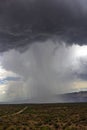 Thunderhead cloud produces rain shower over semi-desert grassland prairie Royalty Free Stock Photo